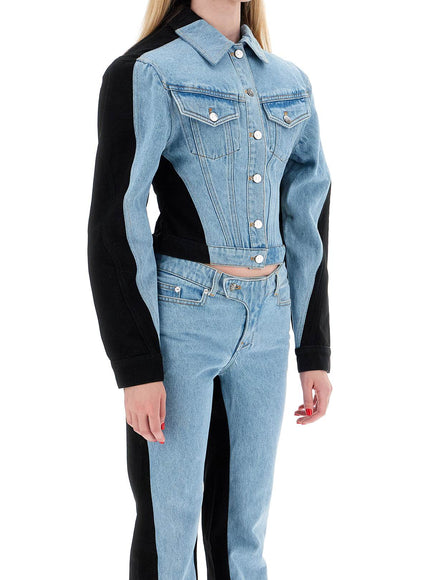 Mugler bicolor denim jacket