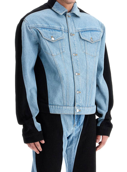 Mugler two-tone denim jacket