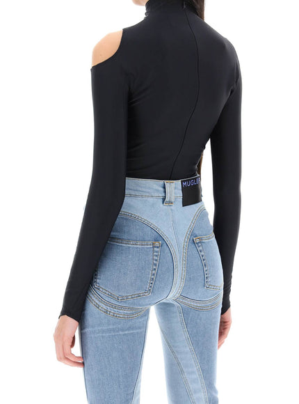 Mugler long sleeve illusion bodysuit