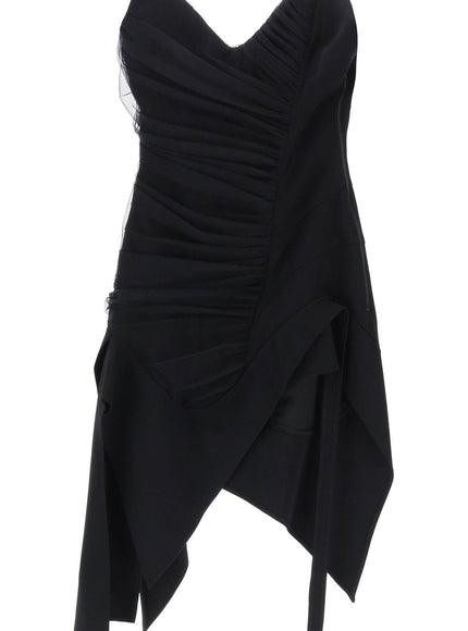 Mugler asymmetric mini bustier dress