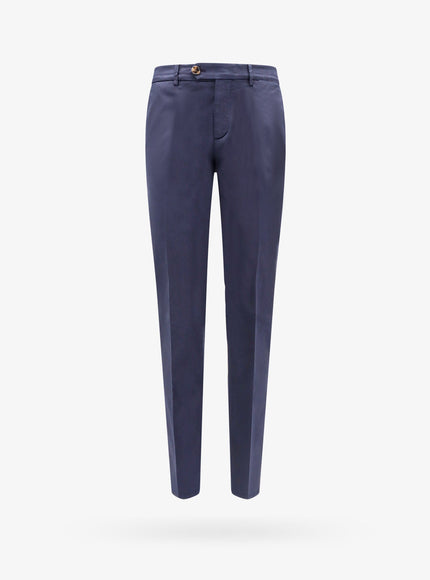 Brunello Cucinelli Stretch Cotton Trousers Blu