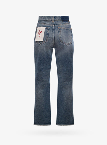 Golden Goose Deluxe Brand Derin New Cropped Flare Jeans With Back Logoed Patch