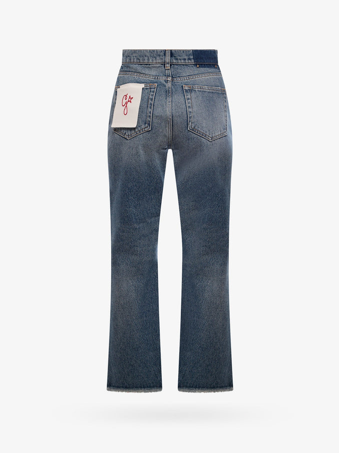 Golden Goose Deluxe Brand Derin New Cropped Flare Jeans With Back Logoed Patch