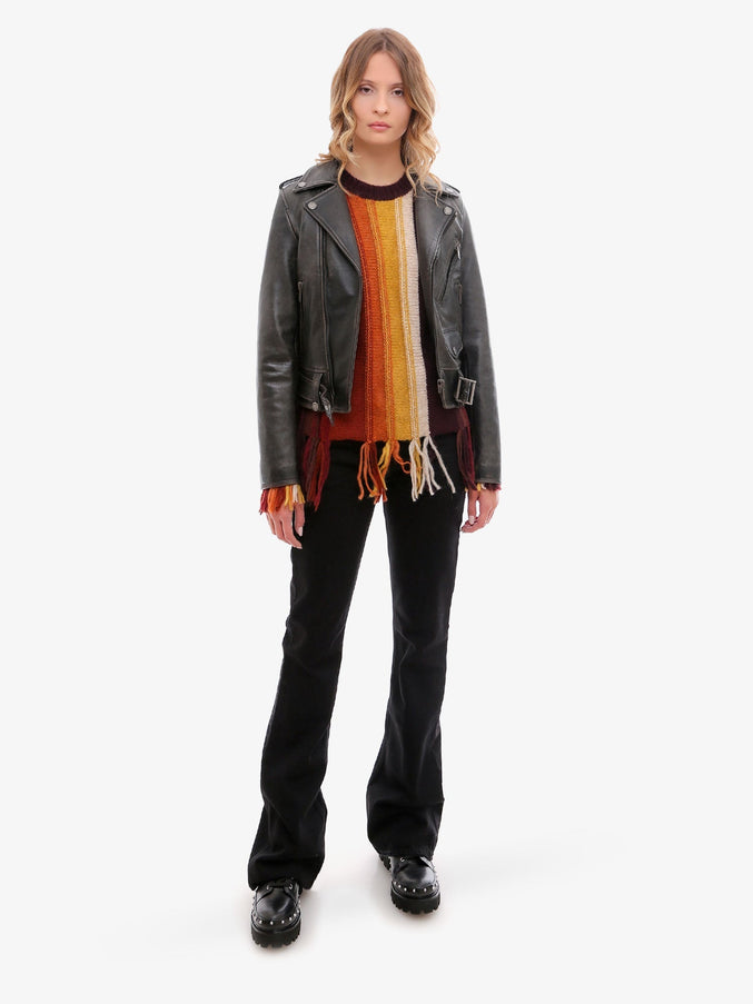 Golden Goose Deluxe Brand Slim Fit Destiny Lived-In Effect Leather Biker
