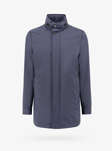 Moorer Nylon Long Jacket Blu