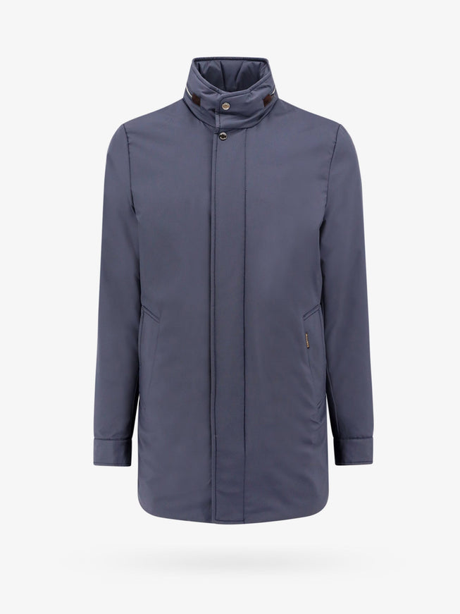 Moorer Nylon Long Jacket Blu