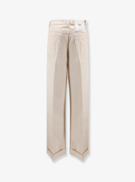 3X1 Flip Cuffed Cream Denim Trousers