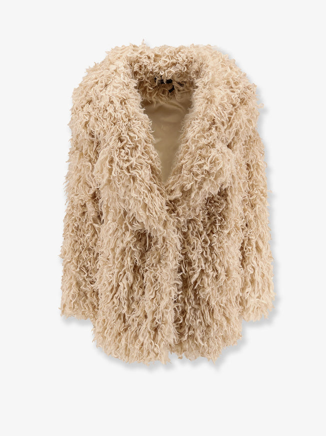 Actualee Faux Shearling Peacoat Crema