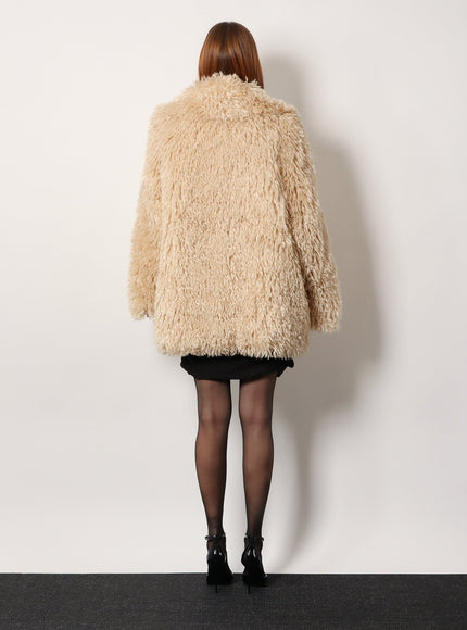 Actualee Faux Shearling Peacoat
