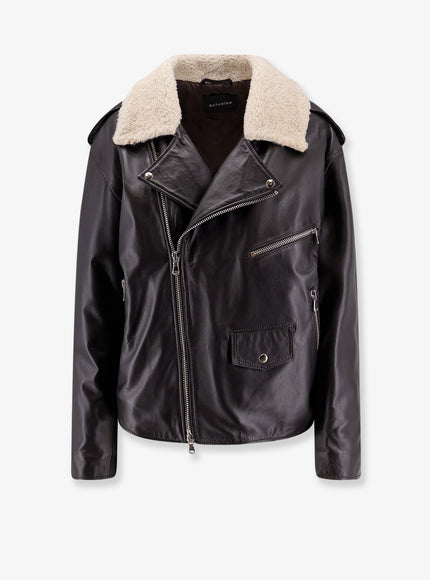 Actualee Leather Jacket Marrone