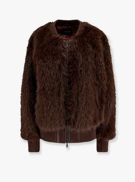 Actualee Faux Fur Jacket Marrone