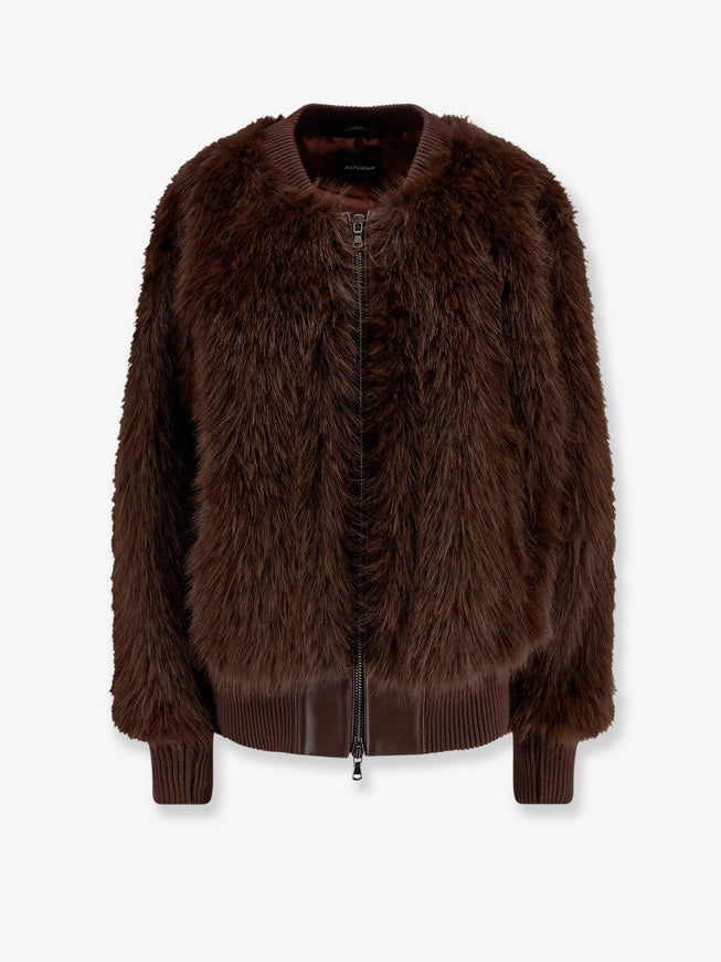 Actualee Faux Fur Jacket Marrone
