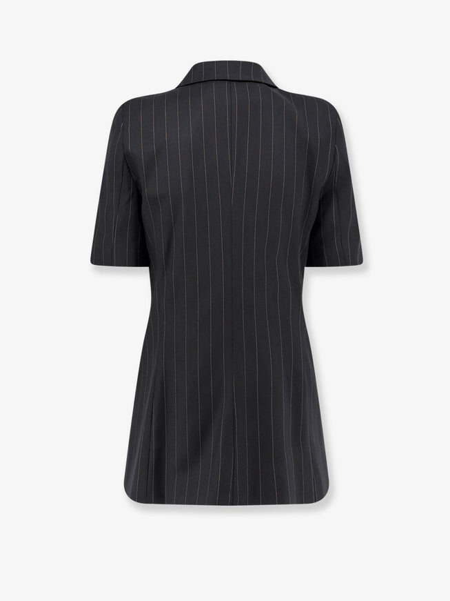 Actualee Double-Breasted Pinstriped Blazer