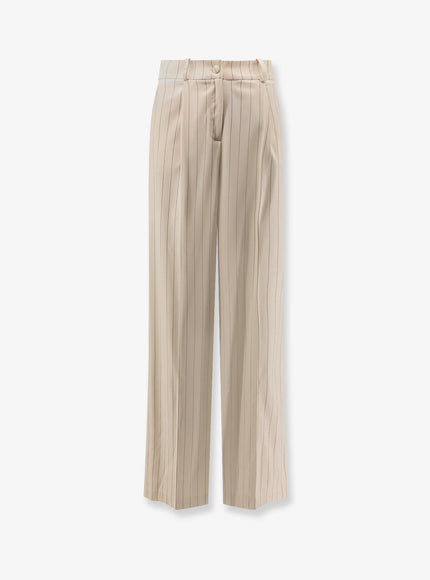 Actualee Pinstriped Trousers Ecru