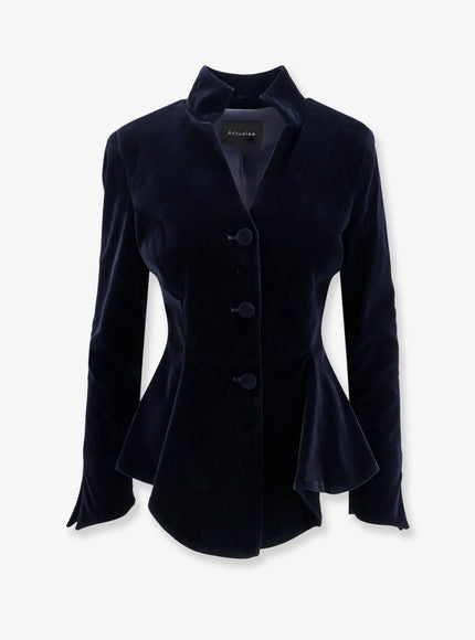 Actualee Velvet Blazer Blu