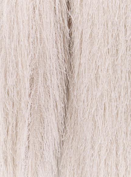 Actualee Short Lurex Dress With Fringes