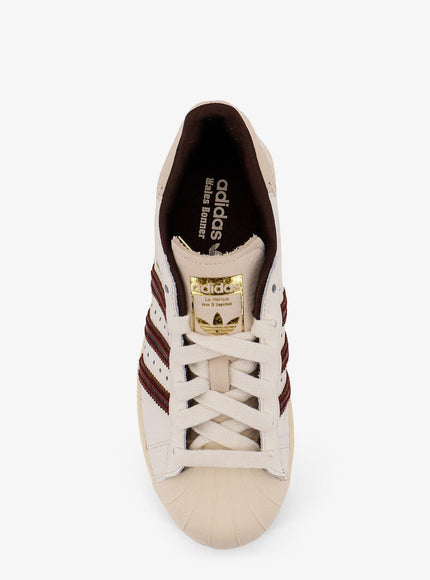 Adidas X Wales Bonner Wb Superstar Leather Sneakers Withlettering Logo On The Side
