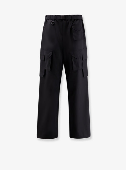 Adidas Y-3 Ref Wo Cargo Pn Recycled Polyester And Wool Trousers Black