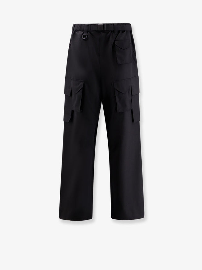 Adidas Y-3 Ref Wo Cargo Pn Recycled Polyester And Wool Trousers Black