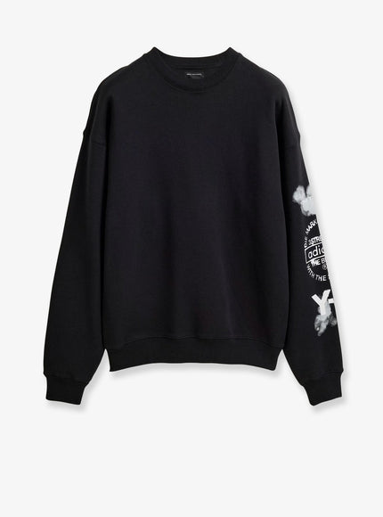 Adidas Y-3 Gfx Crew Cotton Sweatshirt Black