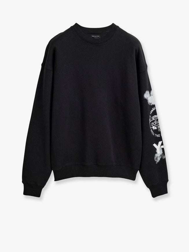Adidas Y-3 Gfx Crew Cotton Sweatshirt Black