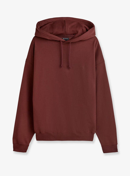 Adidas Y-3 Cotton Blend Hooded Sweatshirt Brown