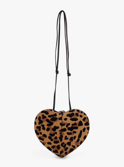 Alaia Le Coeur Leopard Haircalf Shoulder Bag
