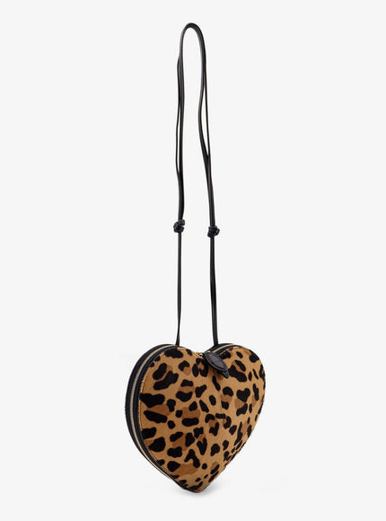 Alaia Le Coeur Leopard Haircalf Shoulder Bag