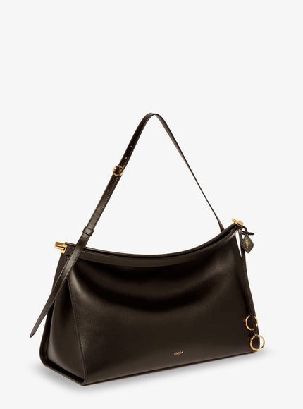 Alaia Le Click East West Large Leather Shoulder Bag