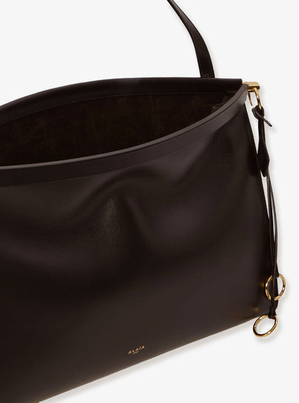 Alaia Le Click East West Large Leather Shoulder Bag