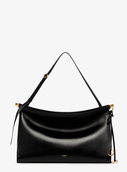 Alaia Le Click East West Large Leather Shoulder Bag Uni Noir