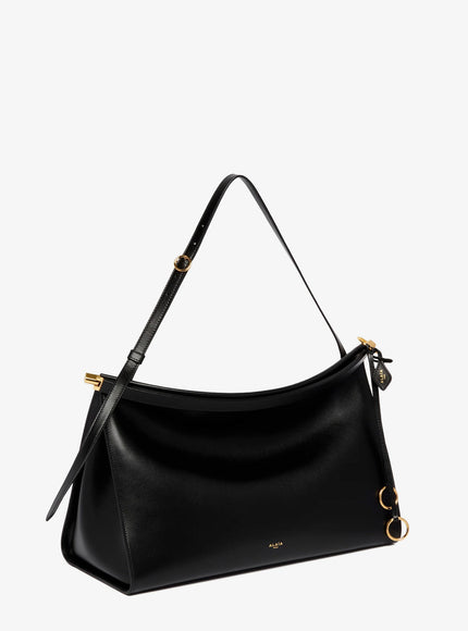 Alaia Le Click East West Large Leather Shoulder Bag