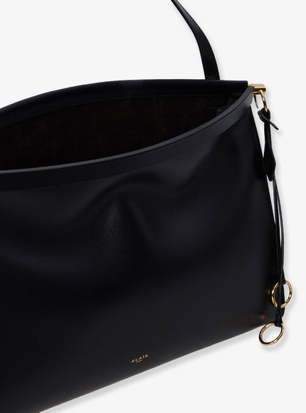 Alaia Le Click East West Large Leather Shoulder Bag
