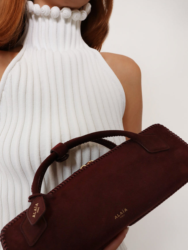 Alaia Clutch Le Teckel Suede Handbag