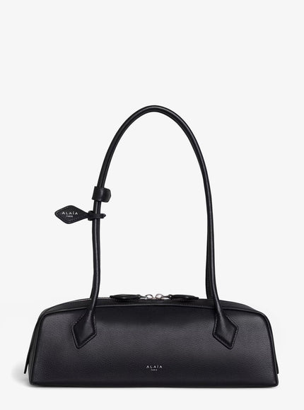 Alaia Teckel Medium Leather Shoulder Bag Uni Noir