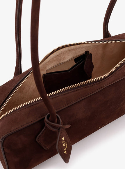 Alaia Borsa A Spalla Teckel Medium In Suede