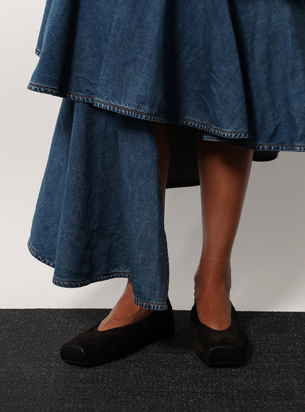 Alaia Ballet Flats Suede Ballerinas