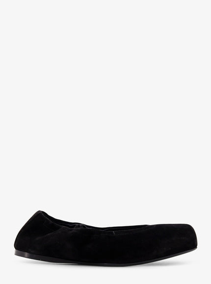 Alaia Ballet Flats Suede Ballerinas Noir