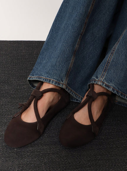 Alaia Le Teckel Suede Ballet Flats