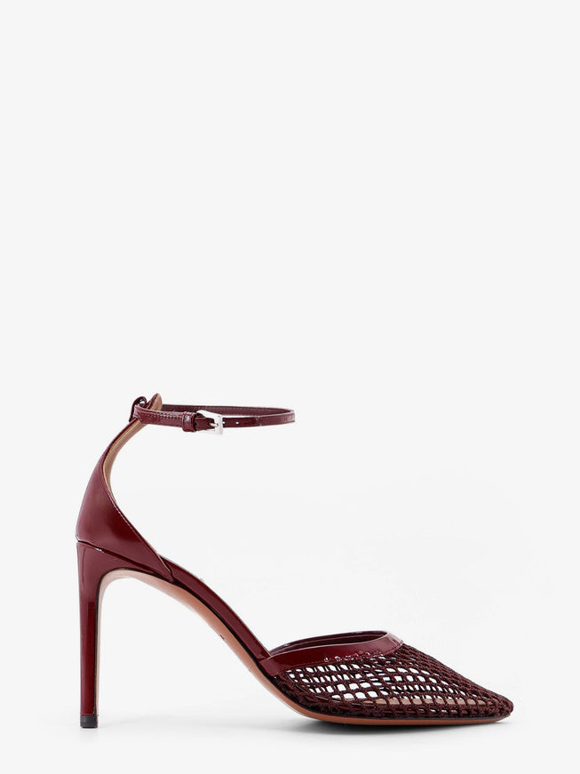 Alaia Pumps 90 Mesh Sandals Rouge Grenat