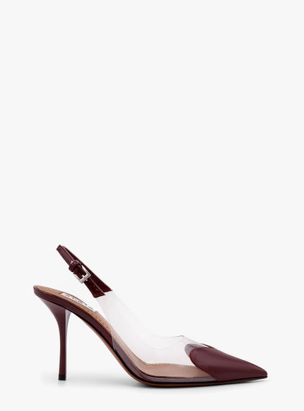 Alaia Slingbacks 90 Pvc And Leather Décolleté Rouge Grenat
