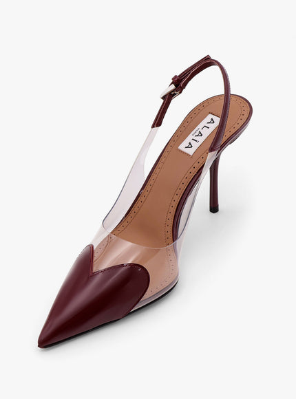 Alaia Slingbacks 90 Pvc And Leather Décolleté