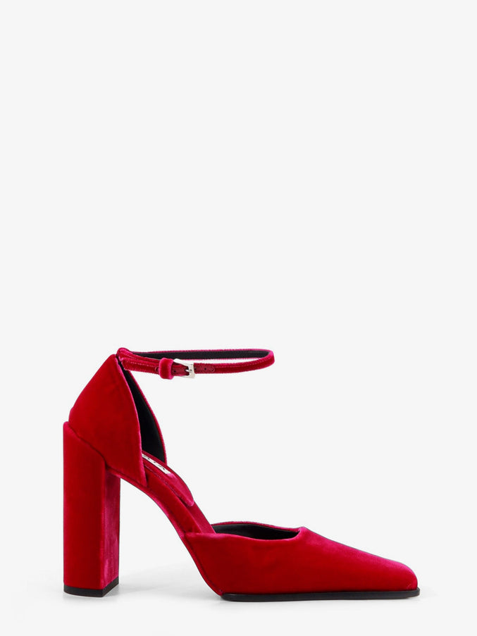 Alaia D' Orsay 90 Velvet Décolleté Fuchsia