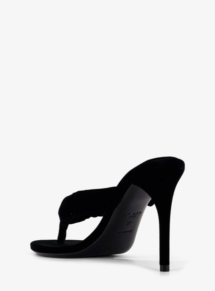 Alaia Thong Sandals With Velvet Heel