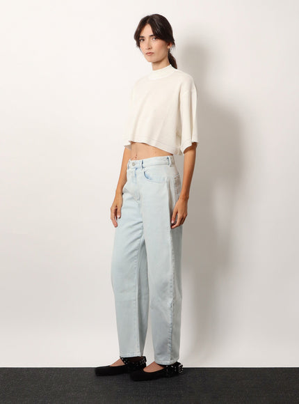 Alaia Cropped Cotton Blend Top