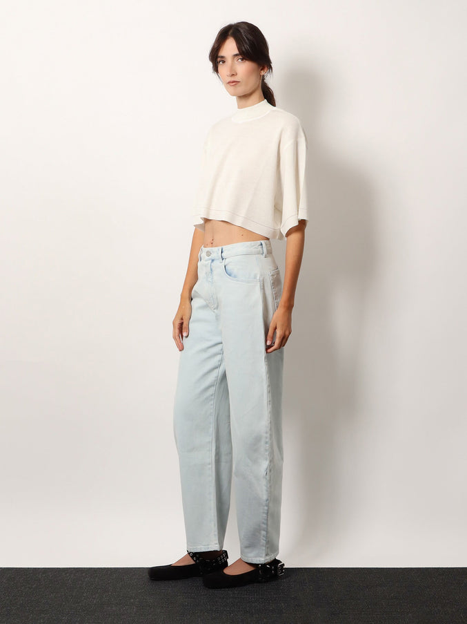 Alaia Cropped Cotton Blend Top