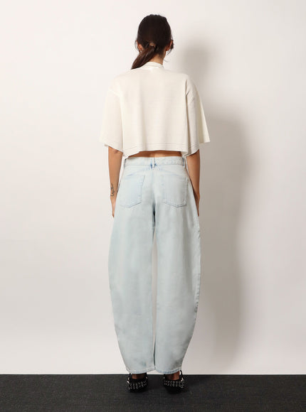 Alaia Cropped Cotton Blend Top