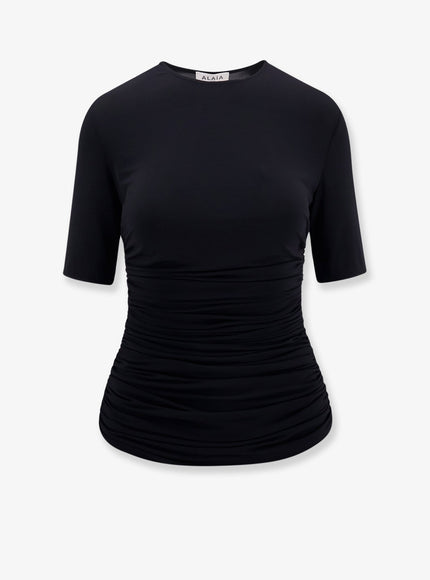 Alaia Viscose T-Shirt Noir Alaia