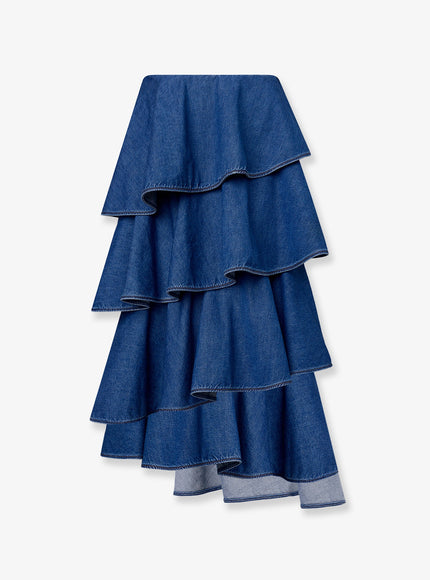 Alaia Spiral Denim Skirt