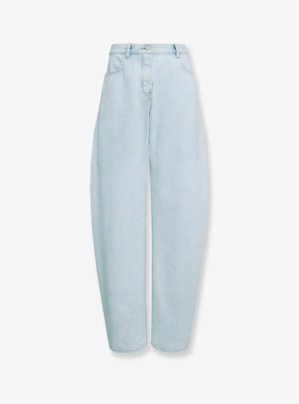 Alaia Low Round Ice Denim Jeans Bleu Givre
